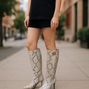 NEW GBG Los Angeles Snake Print Tall  Boot